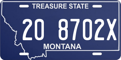 MT license plate 208702X
