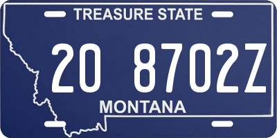 MT license plate 208702Z