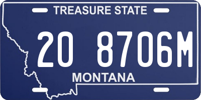 MT license plate 208706M