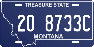MT license plate 208733C