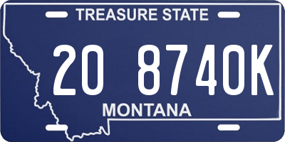 MT license plate 208740K