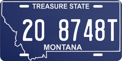 MT license plate 208748T