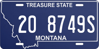 MT license plate 208749S