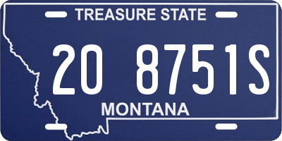MT license plate 208751S