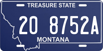 MT license plate 208752A