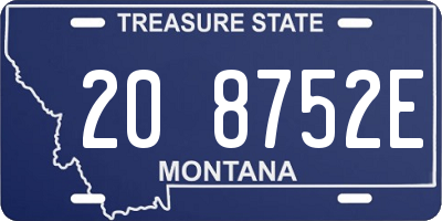 MT license plate 208752E