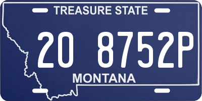 MT license plate 208752P