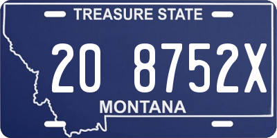 MT license plate 208752X