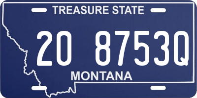 MT license plate 208753Q