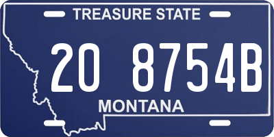 MT license plate 208754B