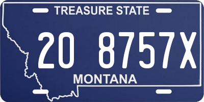 MT license plate 208757X