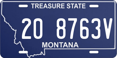 MT license plate 208763V