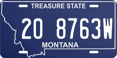 MT license plate 208763W