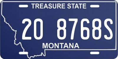 MT license plate 208768S