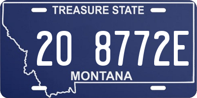 MT license plate 208772E