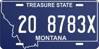 MT license plate 208783X