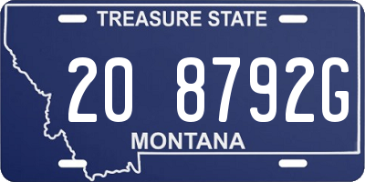 MT license plate 208792G