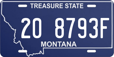 MT license plate 208793F