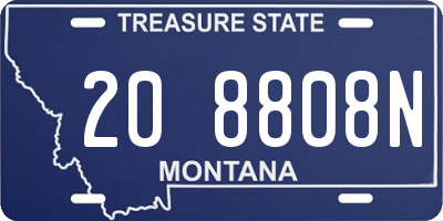 MT license plate 208808N