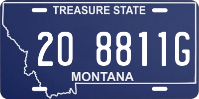 MT license plate 208811G