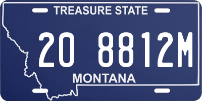 MT license plate 208812M