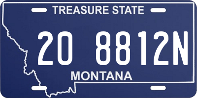 MT license plate 208812N