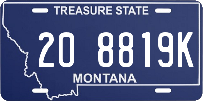 MT license plate 208819K