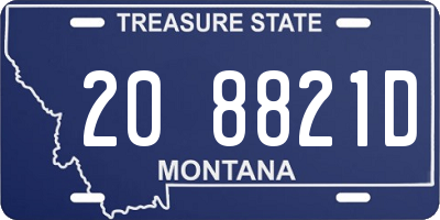 MT license plate 208821D