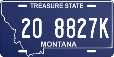 MT license plate 208827K