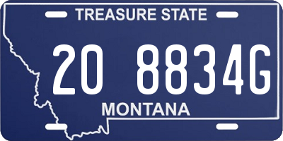 MT license plate 208834G
