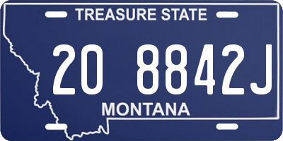 MT license plate 208842J