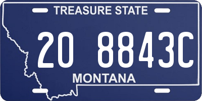 MT license plate 208843C