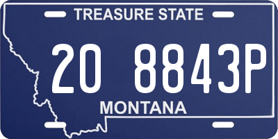 MT license plate 208843P