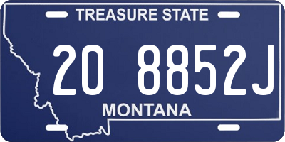 MT license plate 208852J