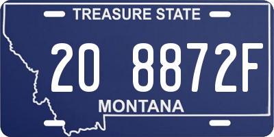 MT license plate 208872F