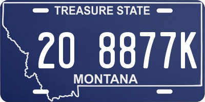 MT license plate 208877K