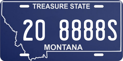 MT license plate 208888S