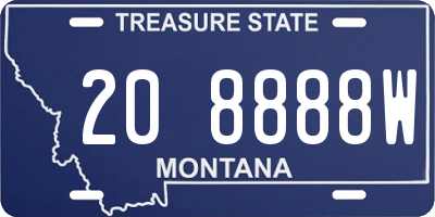 MT license plate 208888W