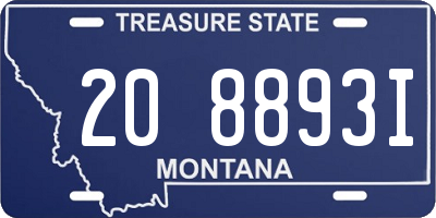 MT license plate 208893I