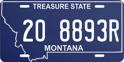 MT license plate 208893R