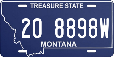 MT license plate 208898W