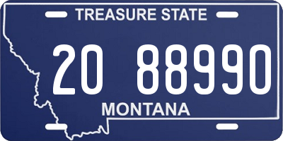 MT license plate 208899O
