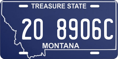 MT license plate 208906C