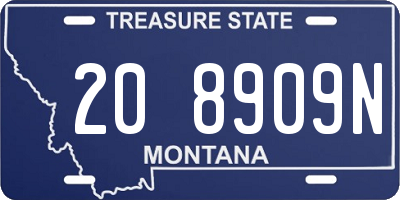 MT license plate 208909N
