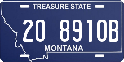 MT license plate 208910B
