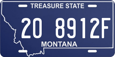 MT license plate 208912F