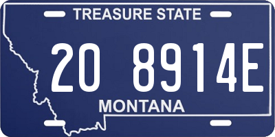 MT license plate 208914E