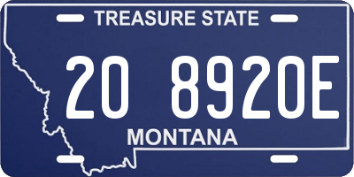 MT license plate 208920E