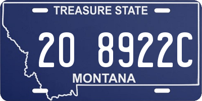 MT license plate 208922C