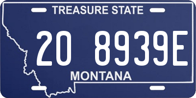MT license plate 208939E